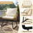 Ensemble bistro 3 pièces avec table basse Boho et 2 chaises avec coussins et coussins-110257865