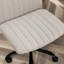 Fauteuil de bureau pivotant en tissu - travail élégant avec pivot 360 °, siège en mousse épaisse, structure en métal, bleu, assise confortable à hauteur réglable, revêtement doux, rotation, base stable, beige-298971967