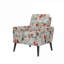 Fauteuil d'appoint pour petit salon, fauteuil d'appoint en tissu floral en polyester par, sièges supplémentaires élégants pour les chambres à coucher