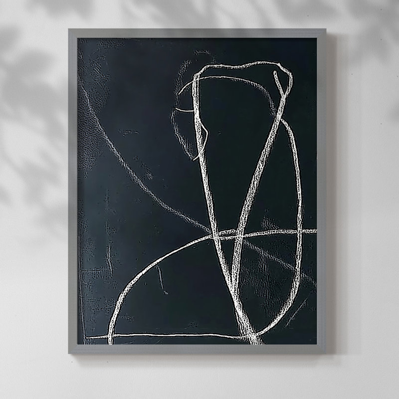 "ABSTRACT Series DCXIV" par J Paul, Noir, noir, noir, noir, H 21 po x l 17 po