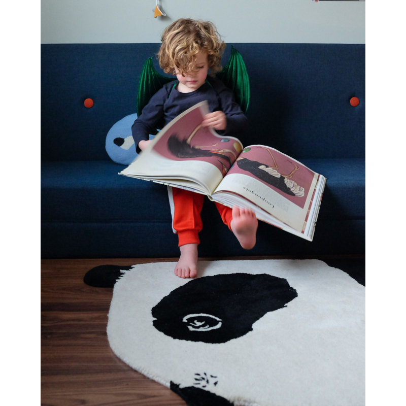 Wool Area Rug in White