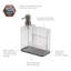 Spectrum Hexa Sink Sponge and Brush Organizer with Refillable Soap Pump, Clear and Grey