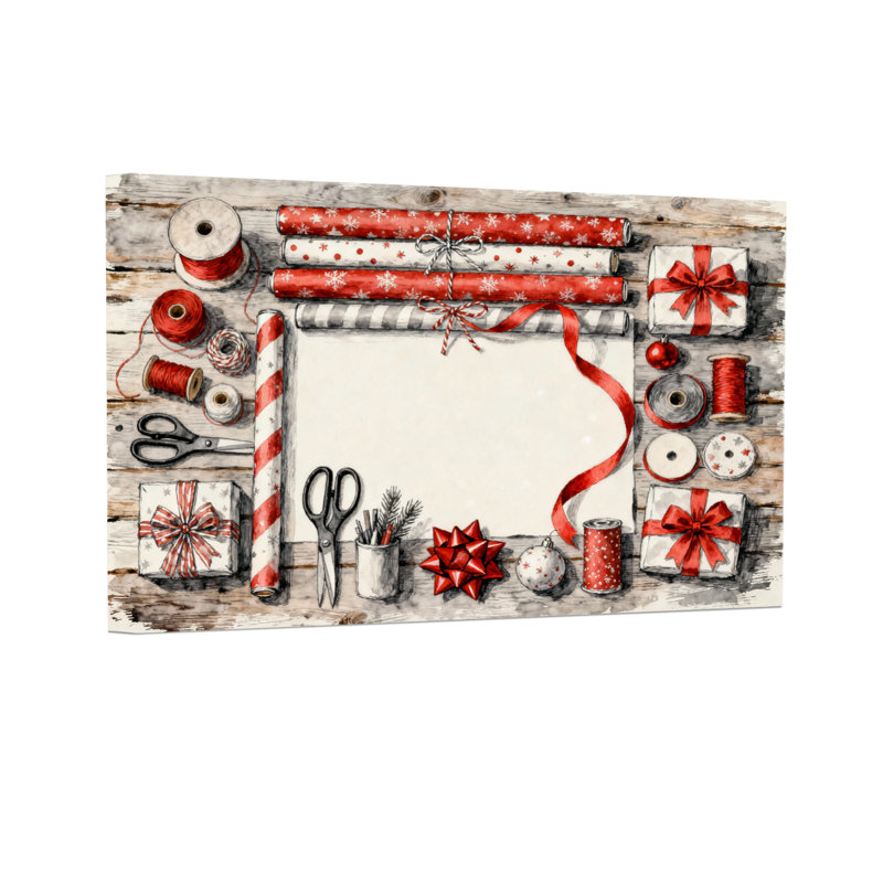 Motif de Noël, H 16 po x l 24 po