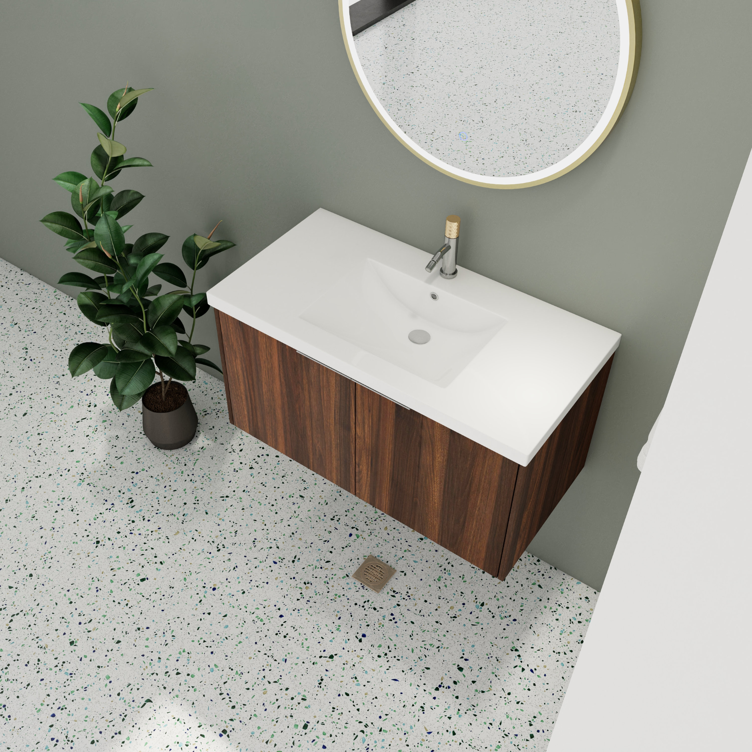 Ebern Designs Hicksley 35.87'' Single Bathroom Vanity with Top | Wayfair