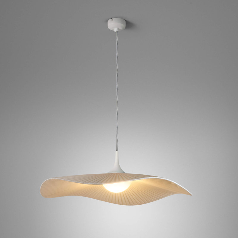 Mediterrània 1 - Light LED Pendant, Cream Translucent Ribbon