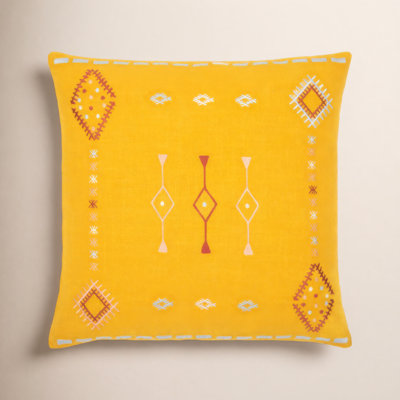 Gwyn Embroidered Cotton Pillow Cover