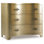 Sanctuary Three-Drawer Shaped Front Gold Chest