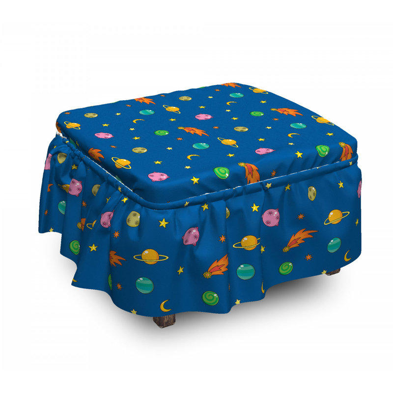 Housse pour de planètes et étoiles repose-pieds