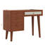 Ensemble coiffeuse en bois de style rétro avec prise de recharge, ports USB et tabouret rembourré-112377166