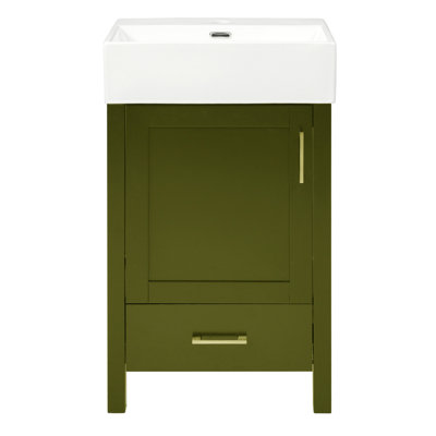 Meuble-lavabo 20,3 po avec comptoir en céramique
