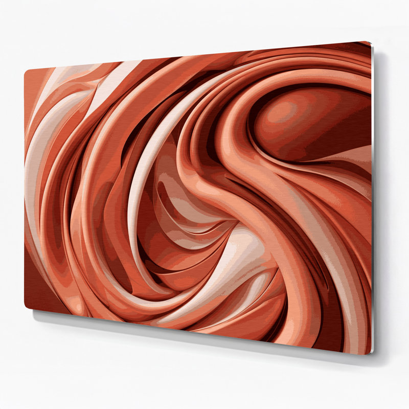 «Biomorphic Abstraction 11», art mural en métal brun, H 20 po x l 24 po