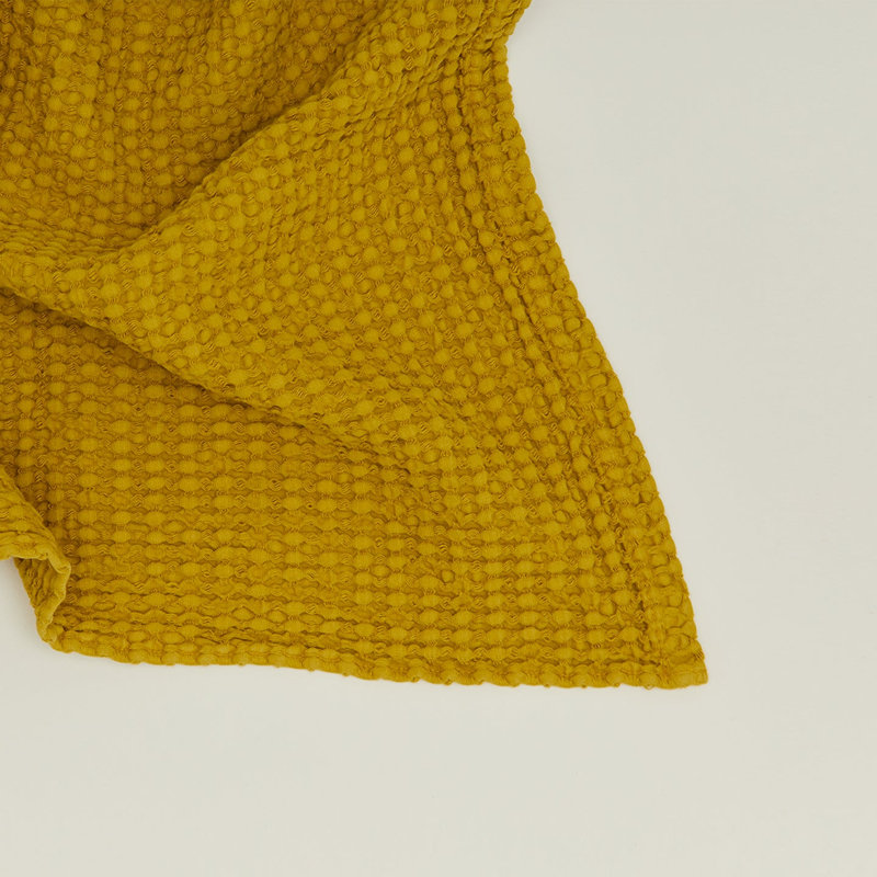 Débarbouillette simple en coton, Moutarde, Essuie-mains - paquet de 1