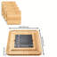 Natural Bamboo Cheese Board Set With Slate Plate & Knife Set