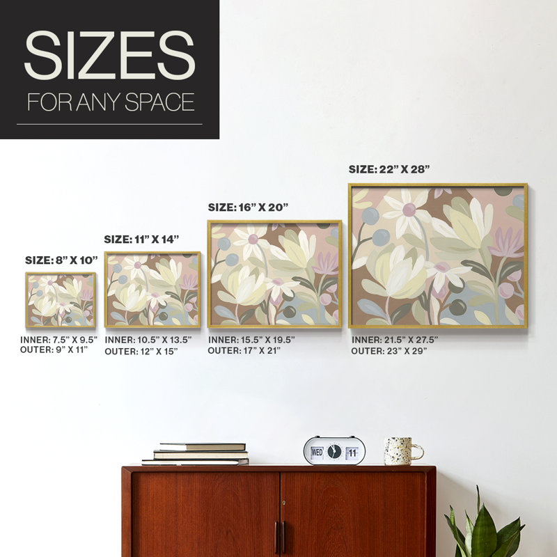 Blushtone Botanicals I -Framed Print - Restickable