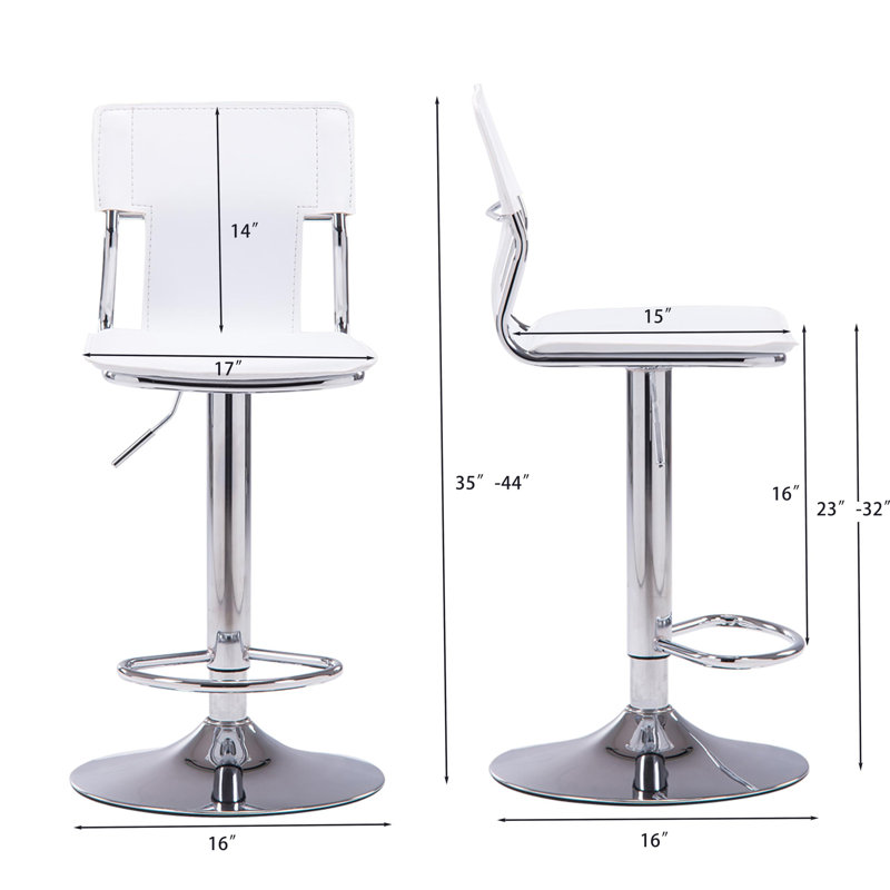 White Bar Stools Set Of 2, White