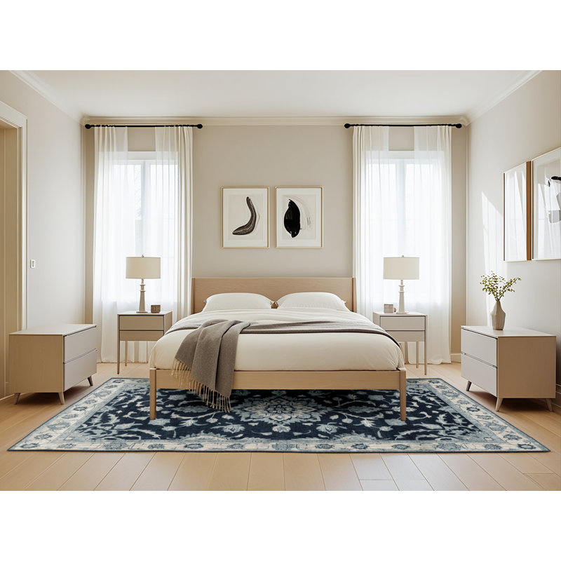 Tapis gris lavable à la machine, Rectangle 5 pi x 8 pi