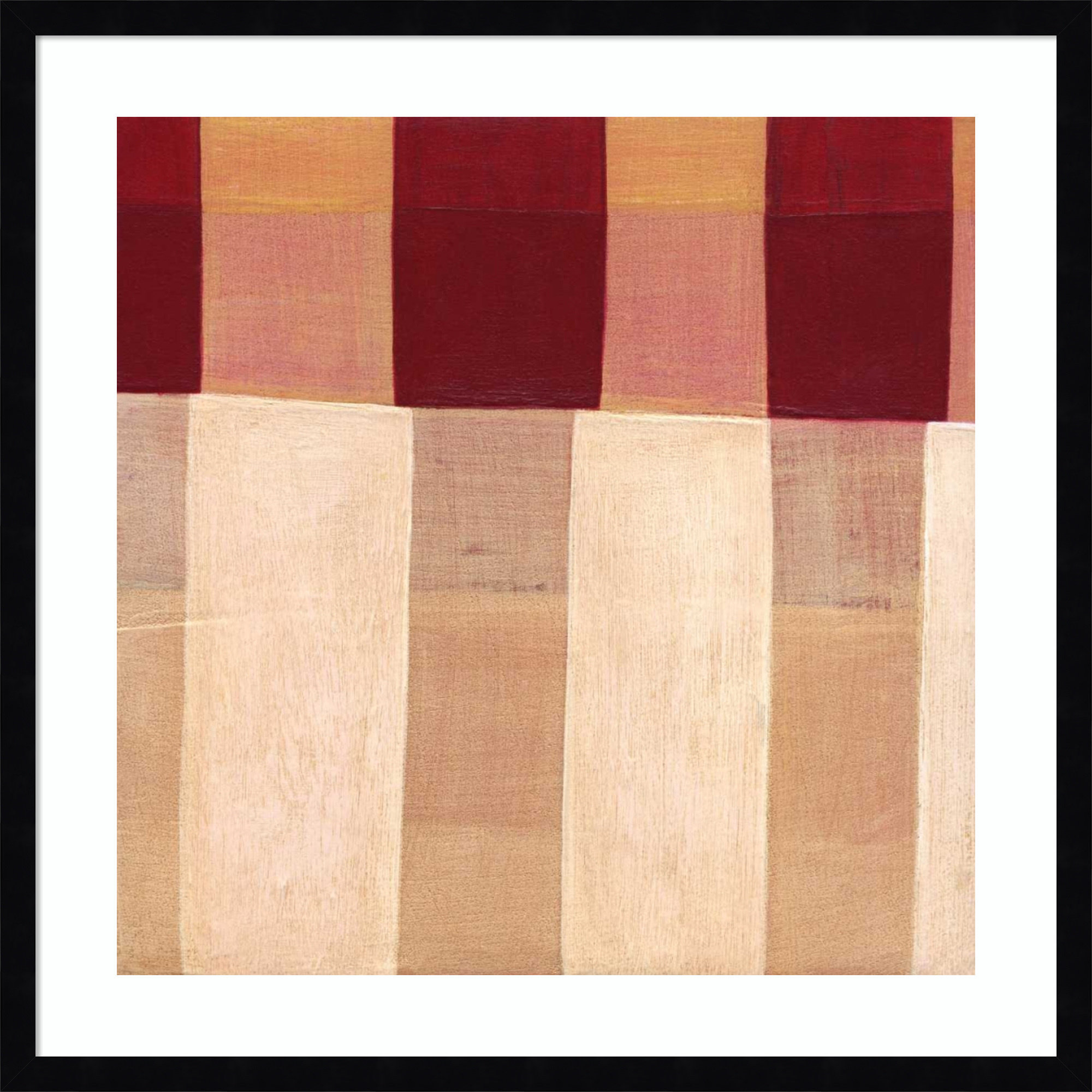 Broken Stripes 1 by Laura Nugent, Black, 25" H x 25" W x 1" D