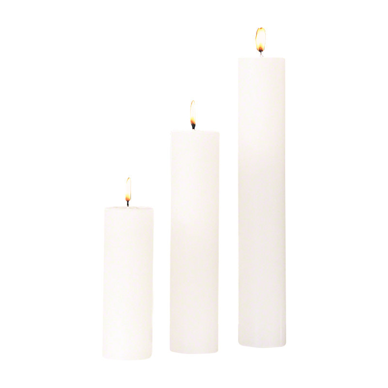 Unscented Pillar Candle, 9" H x 2" W x 2" D