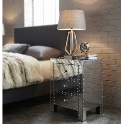 Table de chevet en acier inoxydable Curland