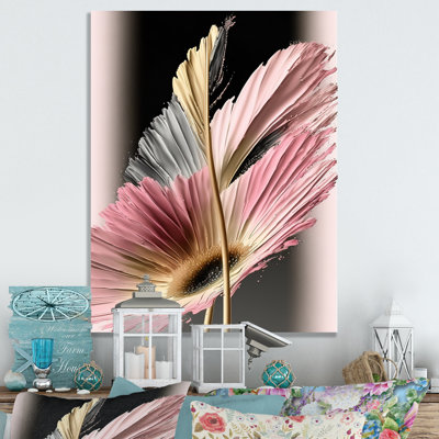 Gerbera rose, fleurs hyperréalistes I - reproduction sur toile