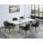 Giannone Tufted Side Chair in Dark Gray and Black (Set of 2)