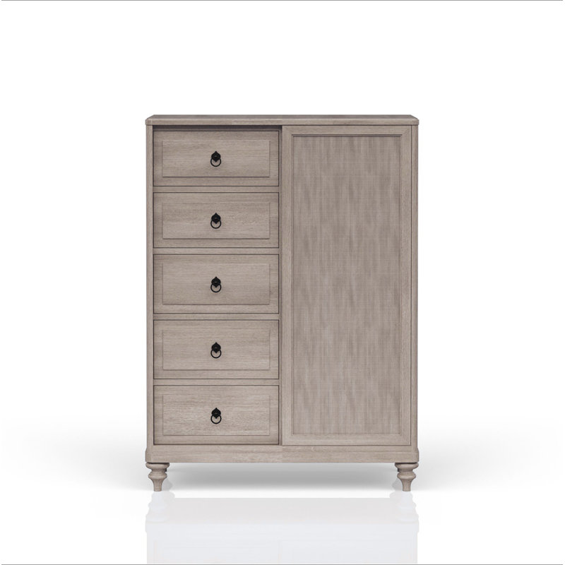 Commode 5 tiroirs finition sable
