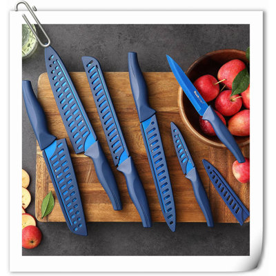 Rephen Knife 6 Piece High Carbon Stainless Steel and Carbon Steel Assorted Knife Set