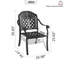 Chaise de patio en aluminium 6PCS avec structure noire et coussins rouges