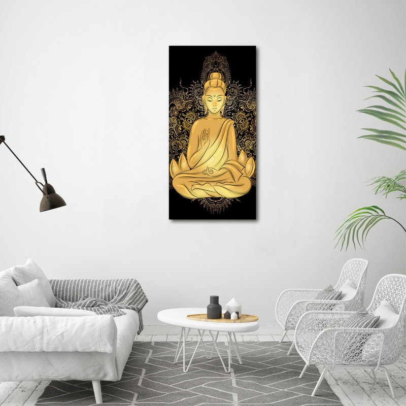 Buddha And Mandala - Wrapped Canvas Print