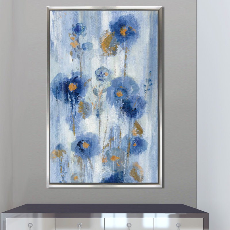 «Seaside Flowers I VERT», reproduction de peinture à l'acrylique sur toile, H 30 po x l 18 po x P 1 po, Toile tendue