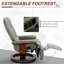 Fauteuil inclinable manuel en similicuir, bois-1144090376