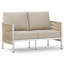 Canapé extérieur 2 places en aluminium de 130 cm (51 po) avec coussins de 15 cm (6 po), structure antirouille et revêtement en PEHD tissé à la main-1704861704-1704927823-1704952669