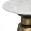 Table de bout contemporaine en marbre véritable de 16 po avec base sculpturale en métal Leyla