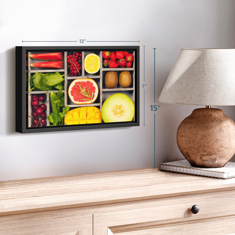 Vegetable And Fruit Bento Canvas Print, 9" H x 13" W