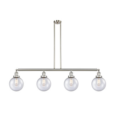 Luminaire suspendu linéaire à 4 lumières pour îlot de cuisine Leibowitz