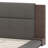 Floor Upholstered Platform Bed With Extended Wood Headboard & Bedside Shelf-1420887788