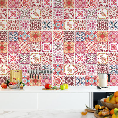 38.1 cm. W x 38.1 cm. L Shower Peel and Stick Mosaic Tile