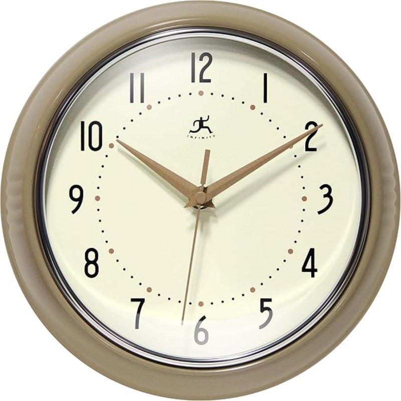 Infinity Instruments LTD. Rétro horloge murale de cuisine Mid Century