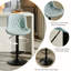 Tabouret de bar réglable rond en similicuir Roundhill Furniture Kovyn, ensemble de 2, bleu-1060290861
