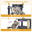 Large Sturdy Cat Tree Tower, 75 Inch Tall Pet Condo For 7 Large Cats, Cat Tree Indoor Climbing Activity Tower, 2 Large Platform/2 Cave/2 Hanging Basket/5 Scratching Post, Dark Grey-429843112