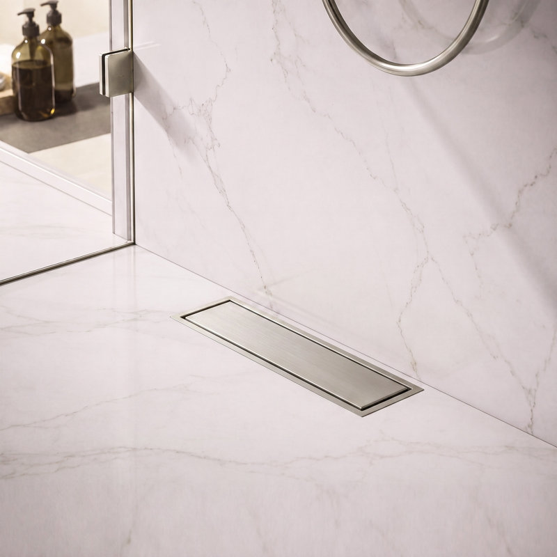 Drain de douche 12 ", Nickel brossé