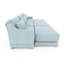 Canapé à trois places, 3 repose-pieds mobiles, équipé d'un coussin lombaire, tissu en chenille, base en bois de haute qualité, conception ergonomique, éponge à haute résilience, facile à installer-211694459