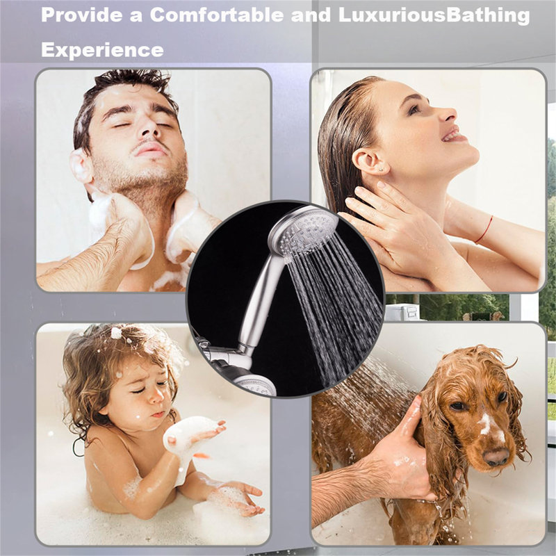24-Function Dual Shower System – 4" High-Pressure Rainfall & Handheld Combo With Stainless Steel Hose & Patented 3-Way Diverter