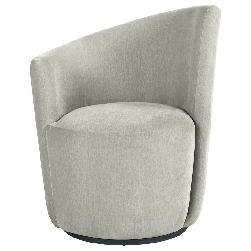 Fauteuil pivotant rembourré Nueva, Mélange de polyester gris
