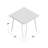 Nicholls Industrial 22"L Square End Table with Marble Top-29723112-115751189