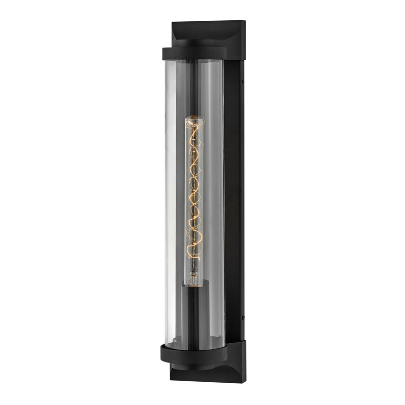 Jill Aluminum Wall Light, Textured Black, 22" H x 4.5" W x 4.5" D