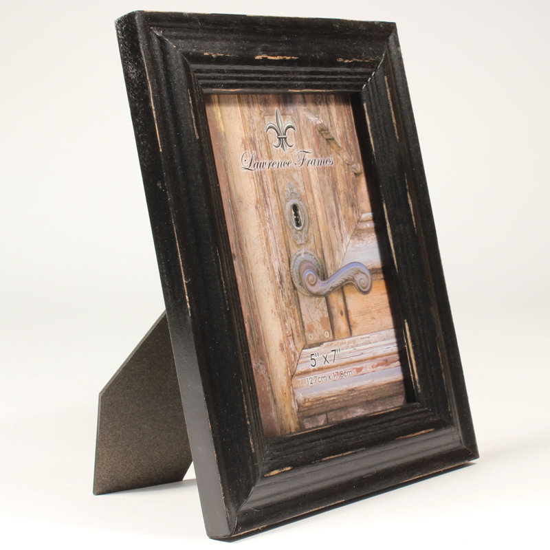 Chelchowska Wood Matte Picture Frame, 5" x 7", Weathered Black