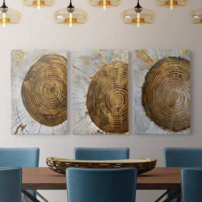 Abstract  Series  XLVIII  -Premium Gallery Wrapped Canvas Set -Ready to Hang