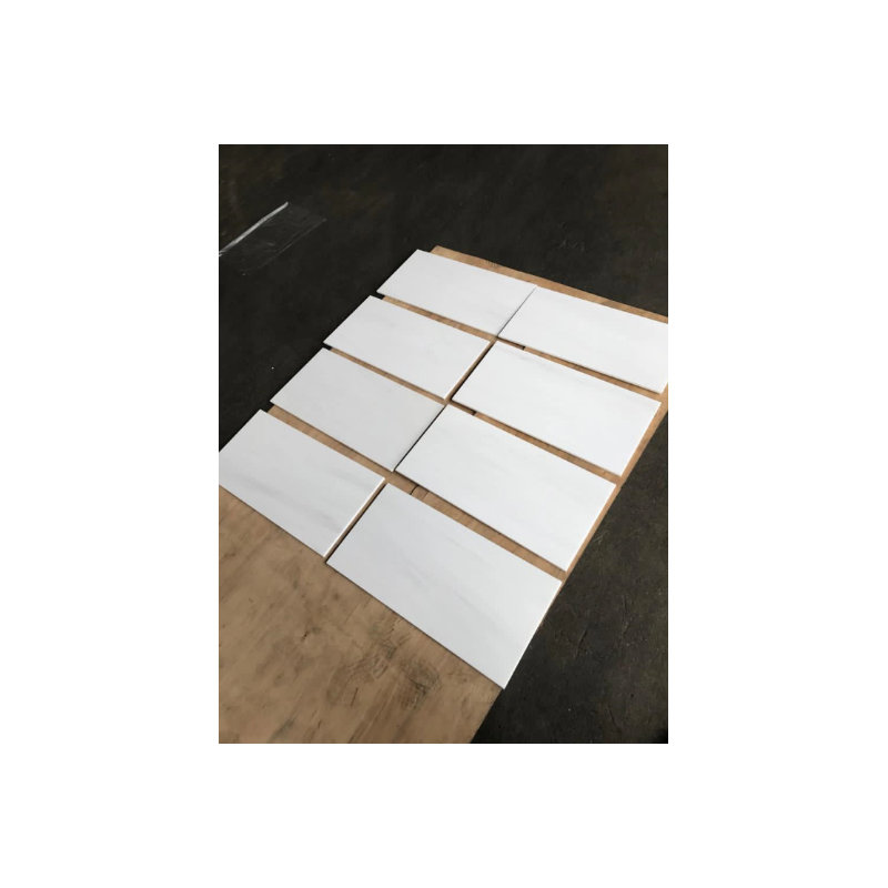 Carreau de marbre et de plancher 12 po x 24 po Bianco Dolomite Premium, Adouci