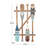 Wood Arrow and Stripe Patterned Paddle Home Wall Decor with Muted Blue Accents-1042279892